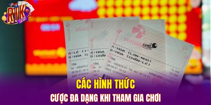 Các hình thức cược đa dạng khi tham gia chơi